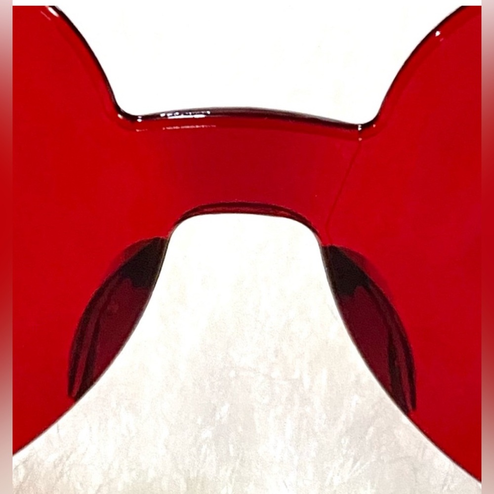Red Heart Shaped Rimless Sunglasses Special Occasion Party Boho Y2K Festival - Picture 11 of 12